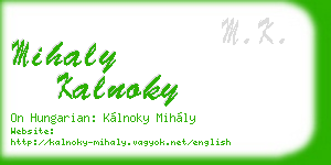 mihaly kalnoky business card